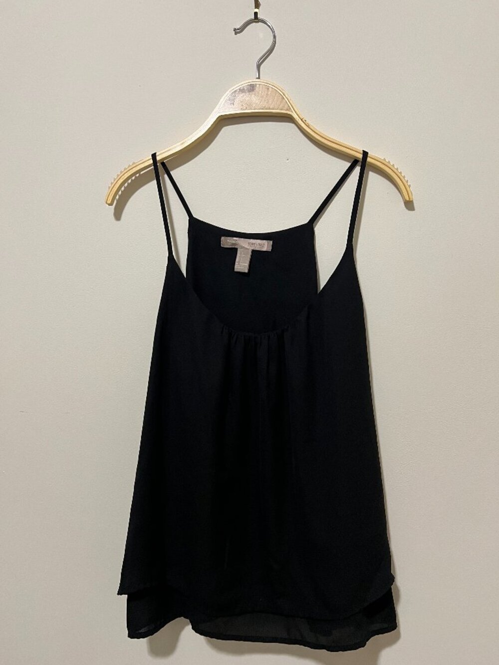 Black flowy layered cami
